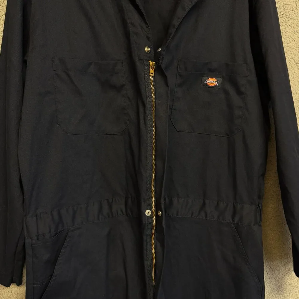 DICKIES Flex Overalls Mens XL Reg Blue Short Sleeve Workwear Industrial Utility